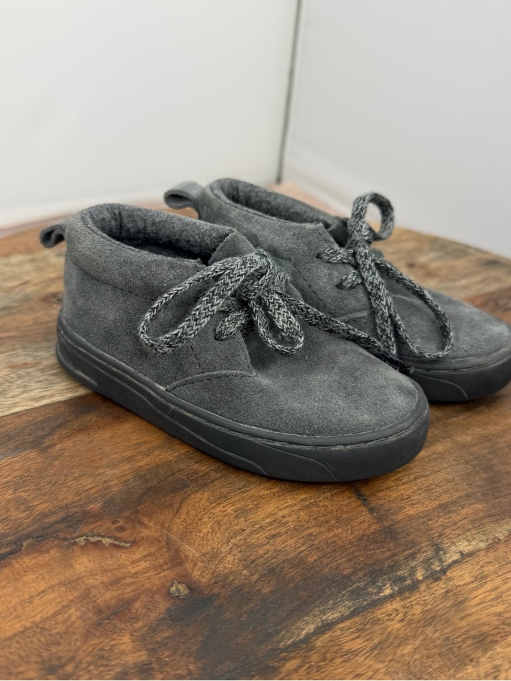 Zara Gray Suede Lace-Up Ankle Sneakers - Size: EU 20 12-24 month